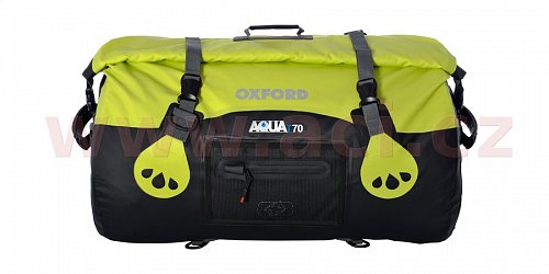 vodotěsný vak Aqua70 Roll Bag, OXFORD - Anglie (černý/fluo, objem 70 l)